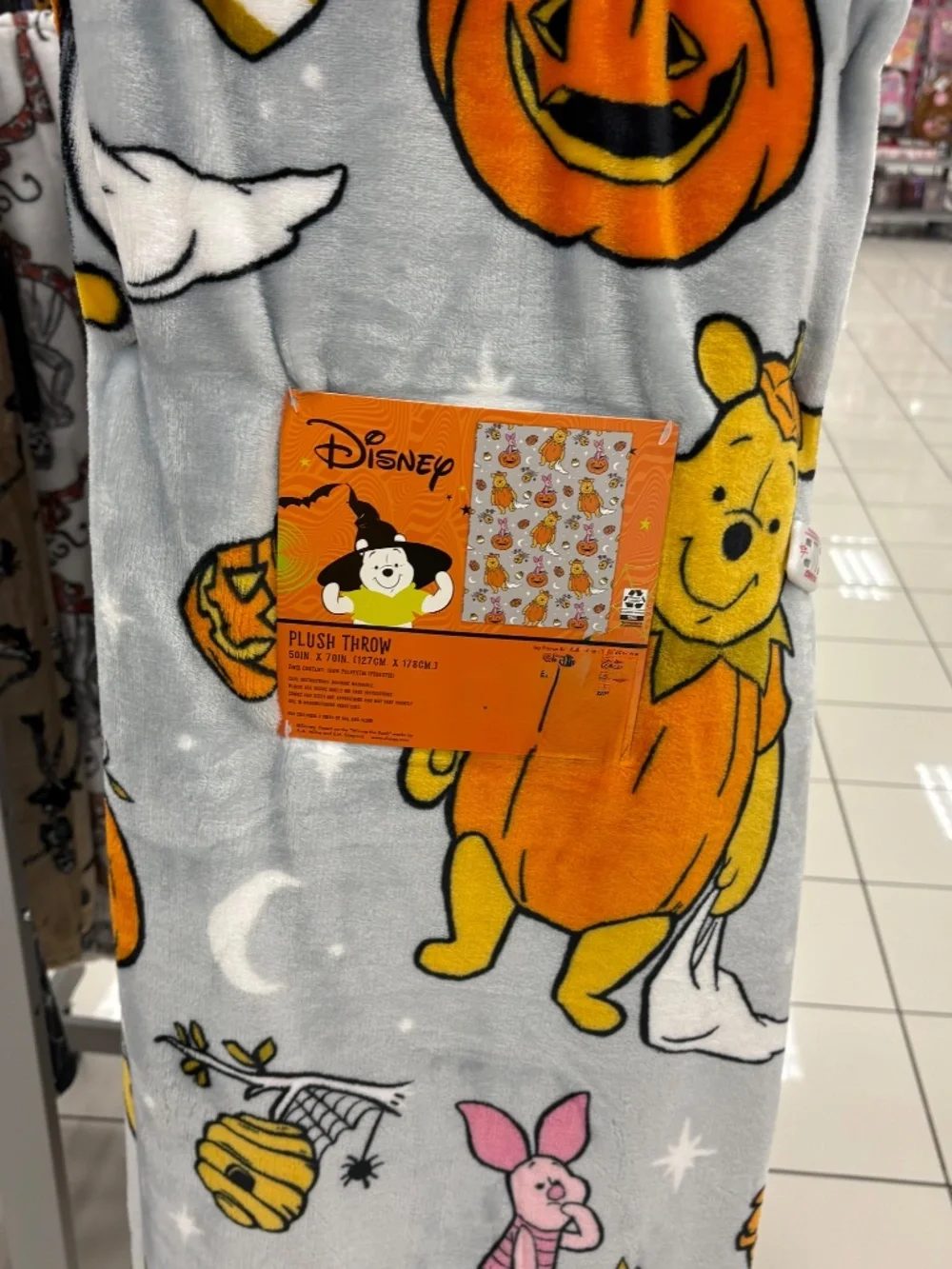 New 2026 disney winnie the pooh halloween plush throw blanket 50x70